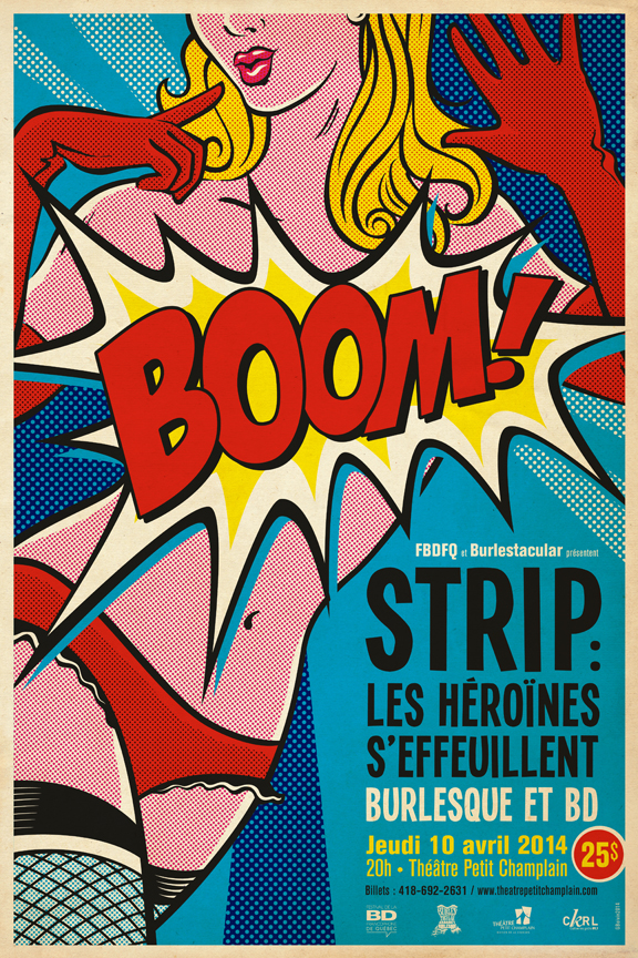 L'affiche de la soirée STRIP: les héroïnes s'effeuillent